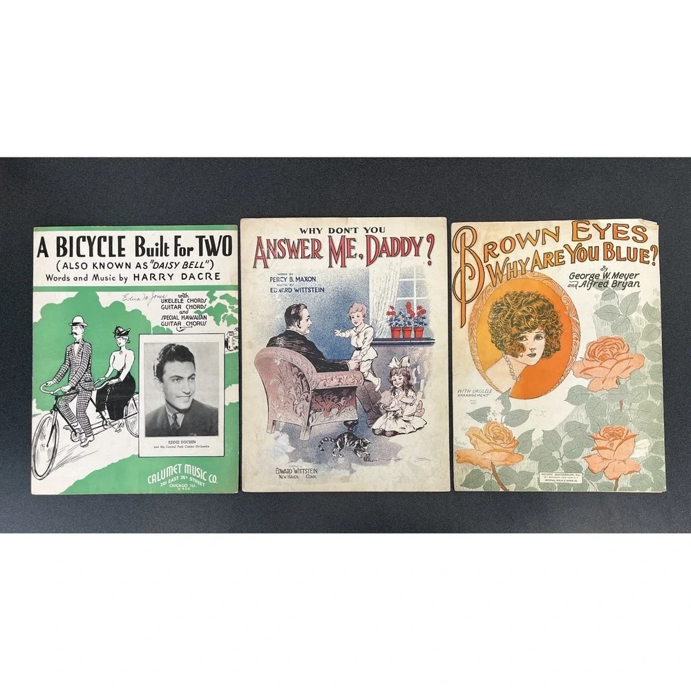Lot of 15 Sheet Music Pieces Cover Art Musicals Movies Crafts Scrapbooking